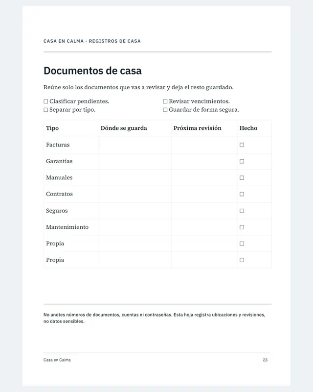 Página 23, documentos