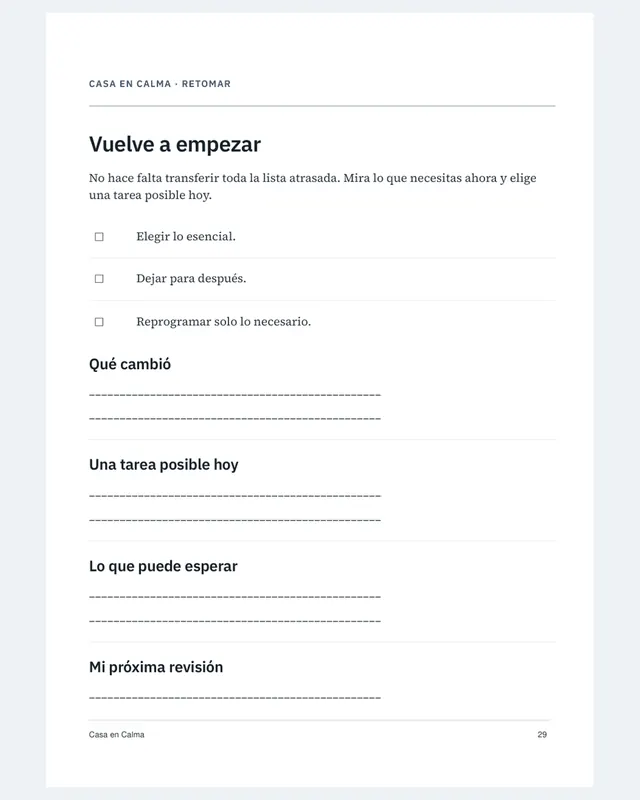 Página 29, retomar